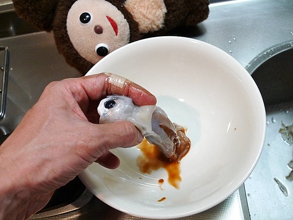 イカワタ味噌炒めの作り方（1）