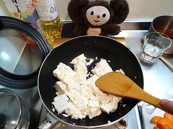 炒り豆腐の作り方（2）