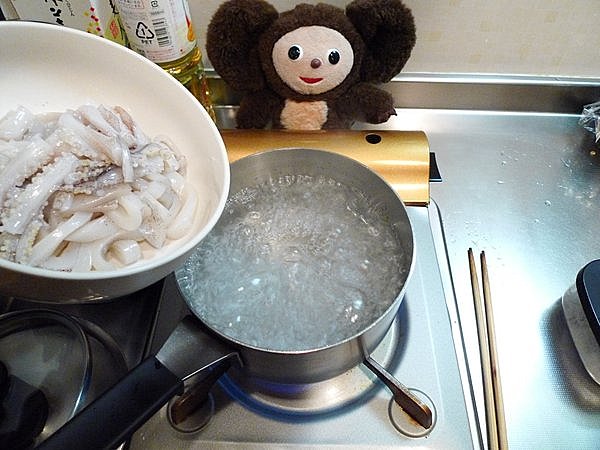 ゆでイカのワタ味噌付け作り方（5）