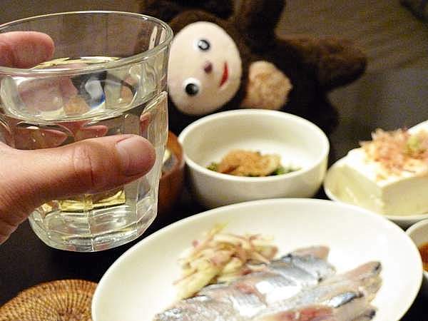 酒は、やはり酢じめには、日本酒、冷や酒