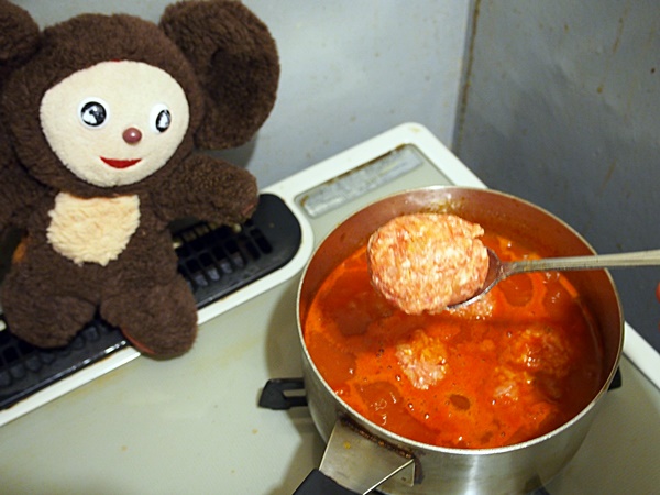 ミートボールのトマト煮ライス